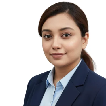 Portrait of Risha Khan, POD Operations Coordinator at Prinil Digital.